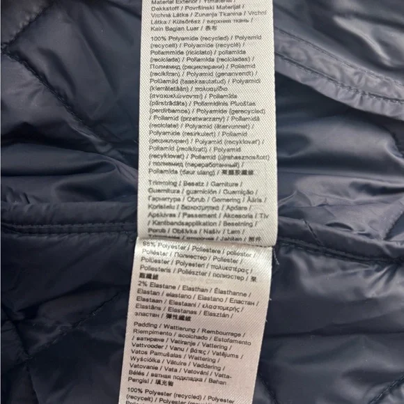 Esprit Blue Bomber Jacket with Quilted Design - Picture 8 of 9